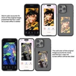 Diy E Ink Smart Display Photo On Rear Projection On Back Cover For Iphone14 Iphone15 Pro Promax 3 Colours Gallery 27
