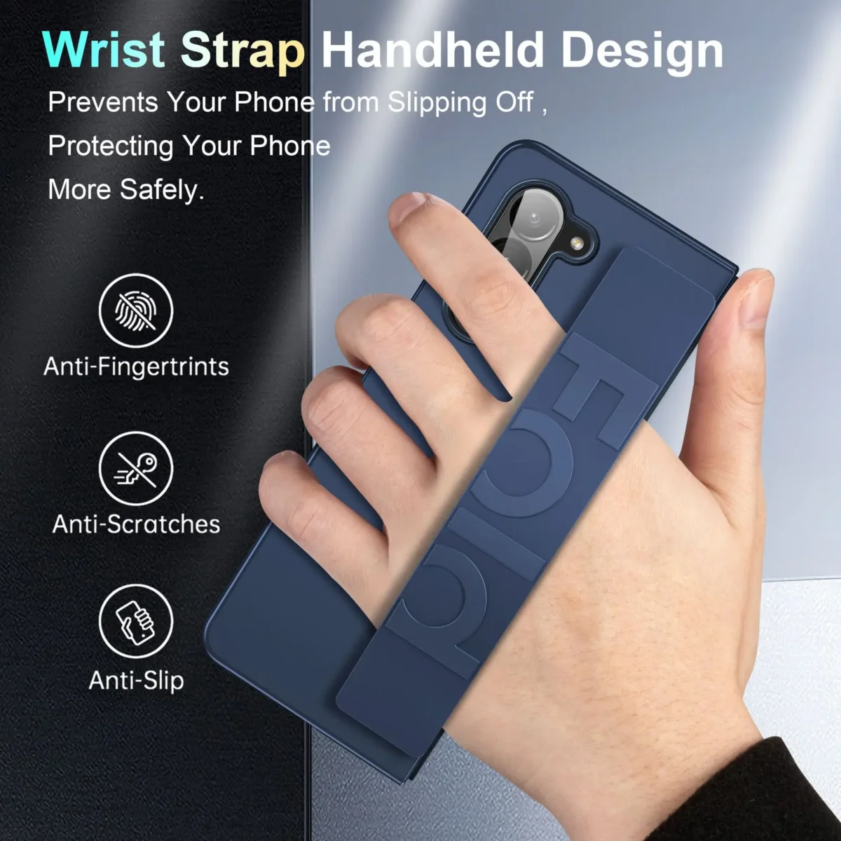 Elastic Wrist Strap Cover For Samsung Galaxy Z Fold 5 Gallery 1