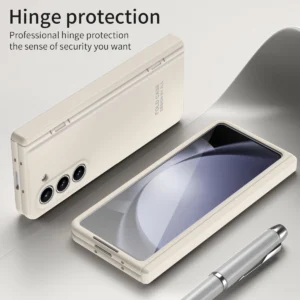 Folding Design Plating Shockproof Matte Feeling Phone Case For Samsung Galaxy Z Fold4 Fold5 Featured