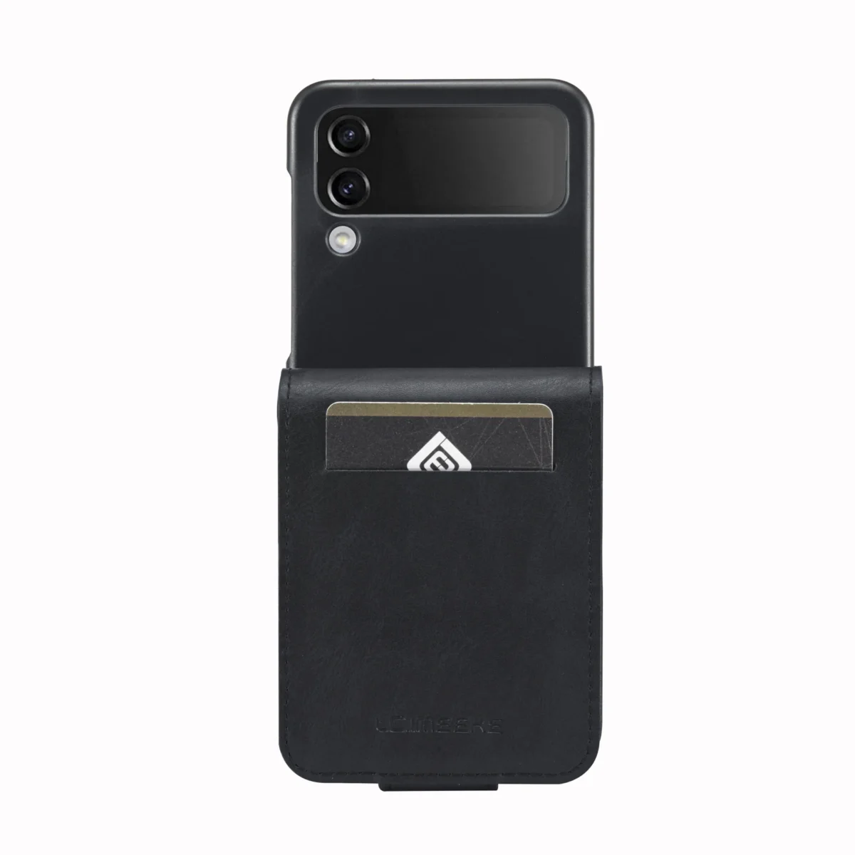 Folding Leather Cover For Samsung Galaxy Z Flip 3 4 Flip4 Flip3 5g Magnetic Protective Cards Solt Wallet Bag Business Phone Case Gallery 4