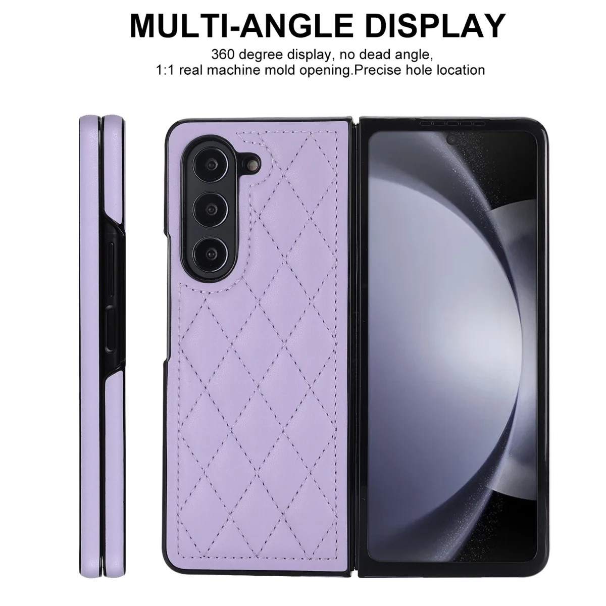 For Samsung Galaxy Z Fold 5 4 3 5g Case Luxury Premium Pu Leather Folding Anti Drop Protector Shockproof Hard Back Plastic Cover Featured