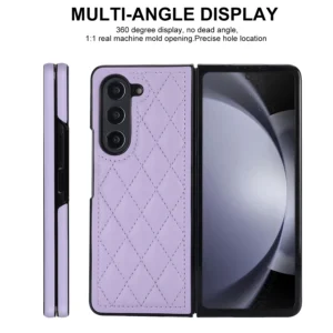 For Samsung Galaxy Z Fold 5 4 3 5g Case Luxury Premium Pu Leather Folding Anti Drop Protector Shockproof Hard Back Plastic Cover Featured
