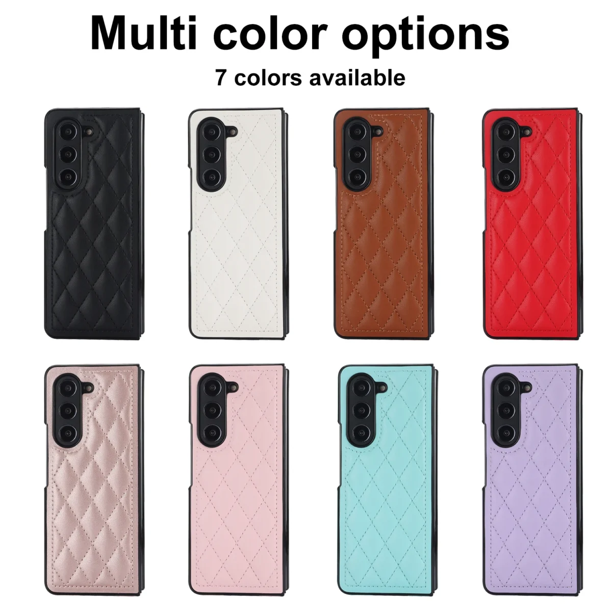 For Samsung Galaxy Z Fold 5 4 3 5g Case Luxury Premium Pu Leather Folding Anti Drop Protector Shockproof Hard Back Plastic Cover Gallery 5