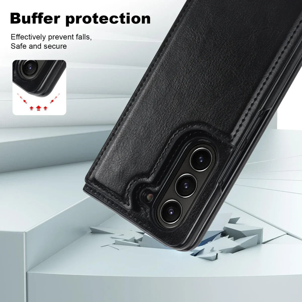 For Samsung Galaxy Z Fold 5 4 3 5g Case Luxury Vintage Pu Leather Wallet Card Slot Magnetic Holder Folding Shockproof Hard Cover Gallery 5