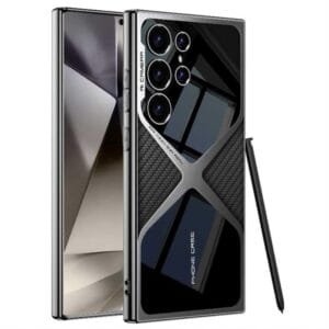 Galaxy S24 Ultra Gkk Leather Electroplating Supersonic Speed Shockproof Phone Case Featured