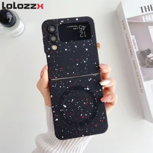 Graffiti Polka Dots For Magsafe Wireless Charging Matte Silicone Cover For Samsung Z Flip4 Flip3 Featured