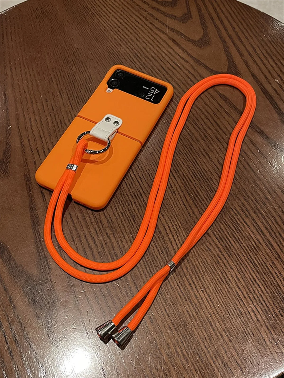 Luxury Crossbody Lanyard Necklace Strap Shoulder Chain Case With Ring For Samsung Galaxy Z Flip4 Flip3 Gallery 4