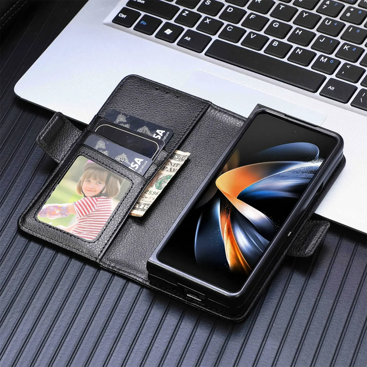 Magnetic Flip Phone Case For Samsung Galaxy Z Fold 5 4 3 Fold Phone Cover Shockproof Phone Cover With Pen Holderexclude Pen Gallery 4