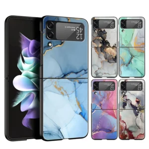 Marble Art Painting Luxury Fashion Phone Case Hard Shell For Samsung Z Flip4 Flip3 Featured