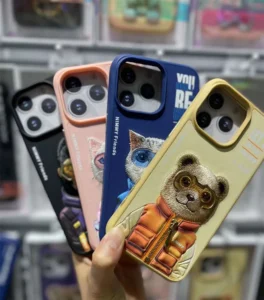 New High Quality Pet Protect Cover Lovely Cool Knitted Embroidery Couple Gift Phone Cases For Iphone13 Series Gallery 1