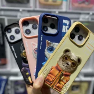 New High Quality Pet Protect Cover Lovely Cool Knitted Embroidery Couple Gift Phone Cases For Iphone13 Series Gallery 1