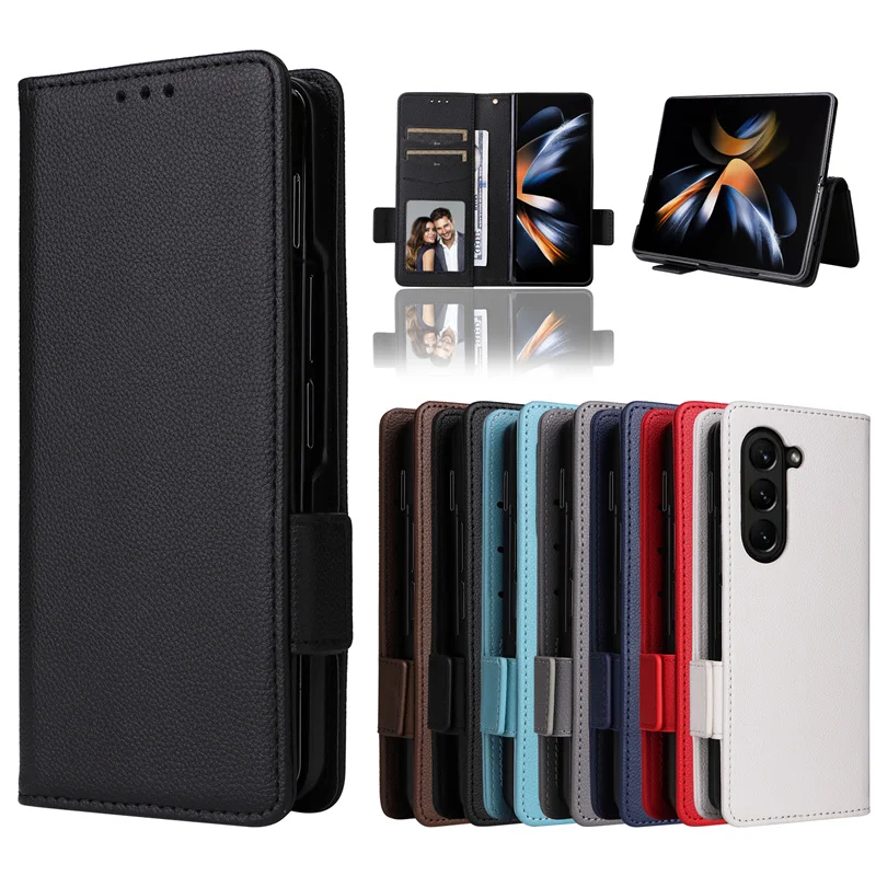 New Style For Samsung Galaxy Z Fold 5 4 3 2 Luxury Flip Pu Leather Wallet Lanyard Stand Case Galaxy Z Fold5 Fold4 Fold3 Fold2 Ph Featured