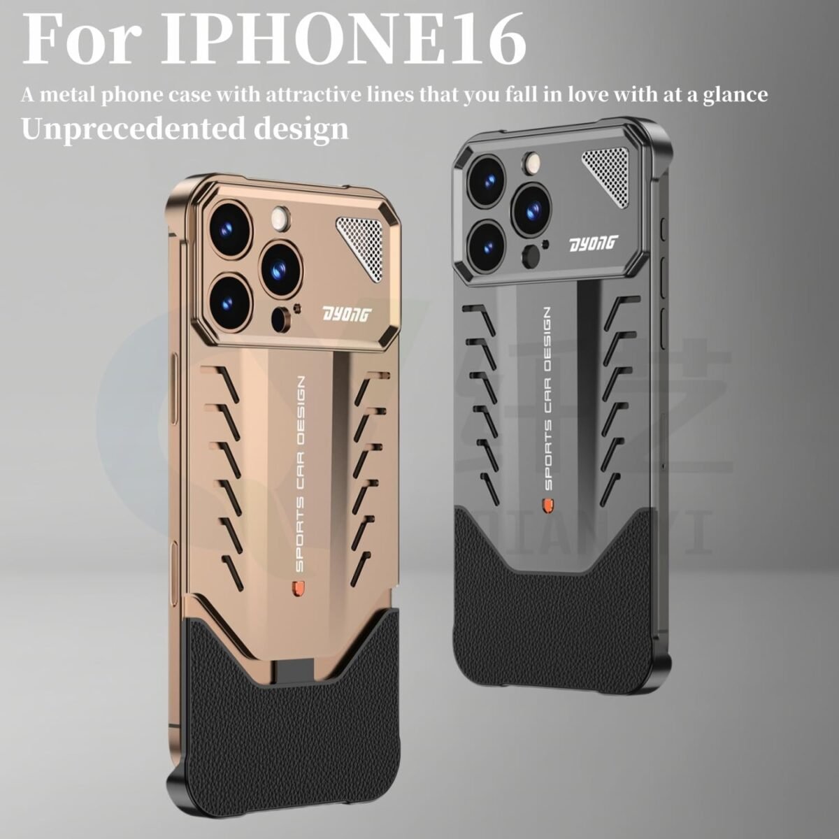 Premium Dual Metal Case For Iphone 14 15 16 Pro Max Heat Dissipation Shockproof Gallery 1