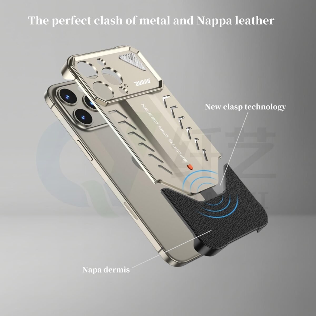 Premium Dual Metal Case For Iphone 14 15 16 Pro Max Heat Dissipation Shockproof Gallery 3