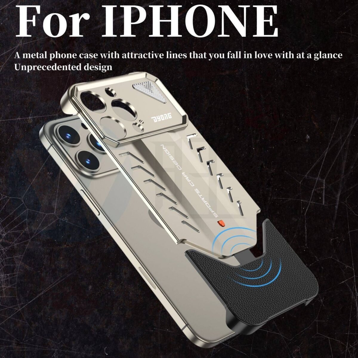 Premium Dual Metal Case For Iphone 14 15 16 Pro Max Heat Dissipation Shockproof Gallery 9