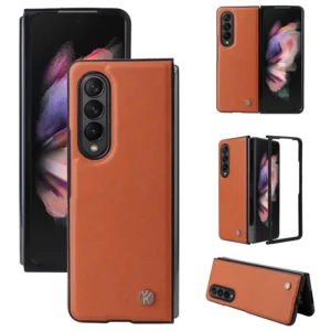 Pu Leather Cover Ultra Slim Hard Pc Shockproof Business Style Phone Case For Galaxy Z Fold3 Fold4 Featured