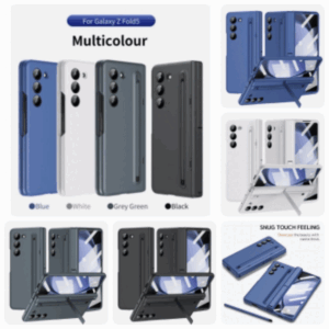 Stylish All Rounder Matte Finish Case With S Pen Holder Hinge Protector Screen Protector Cam Protector Kickstand For Galaxy Z Fold3 Fold4 Fold5 Featured