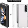 TechTrendz Trasparent Cover for Samsung Galaxy Z Fold 6 Case Cover with Pen Holder, Built-in Screen Protector & Hinge Protection Case for Z Fold 6