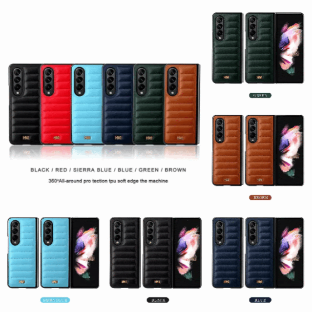 Top Rated Couch Patterned Cushion Feel Leather Case For Galaxy Z Fold 3 4 Featured