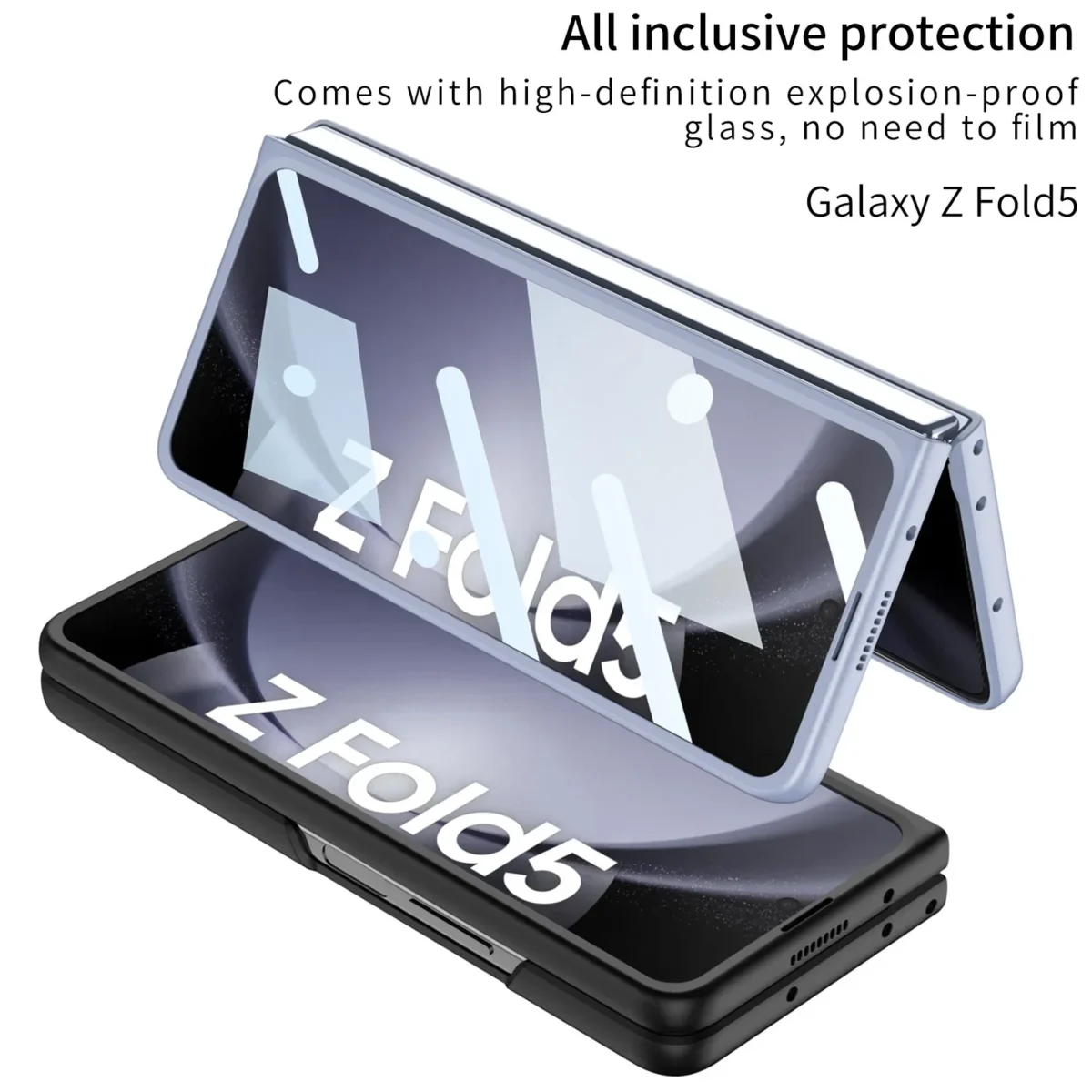 Ultra Thin Shell Film Integrated Z Fold5 Pen Slot Protective Cover Case With Stylus For Samsung Z Fold5 Gallery 2