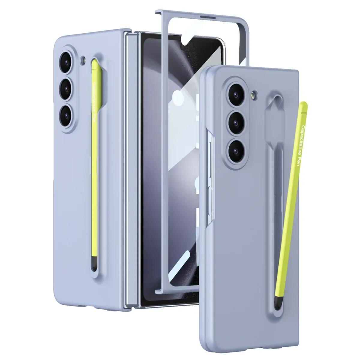 Ultra Thin Shell Film Integrated Z Fold5 Pen Slot Protective Cover Case With Stylus For Samsung Z Fold5 Gallery 5