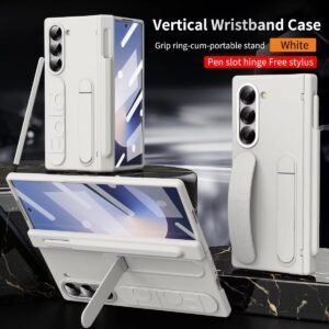 Ultra Slim Pen Shield Case for Galaxy Z Fold 7 Fold 6 Fold 5 Fold 4 – Stand, Pen Slot, Hinge Protection