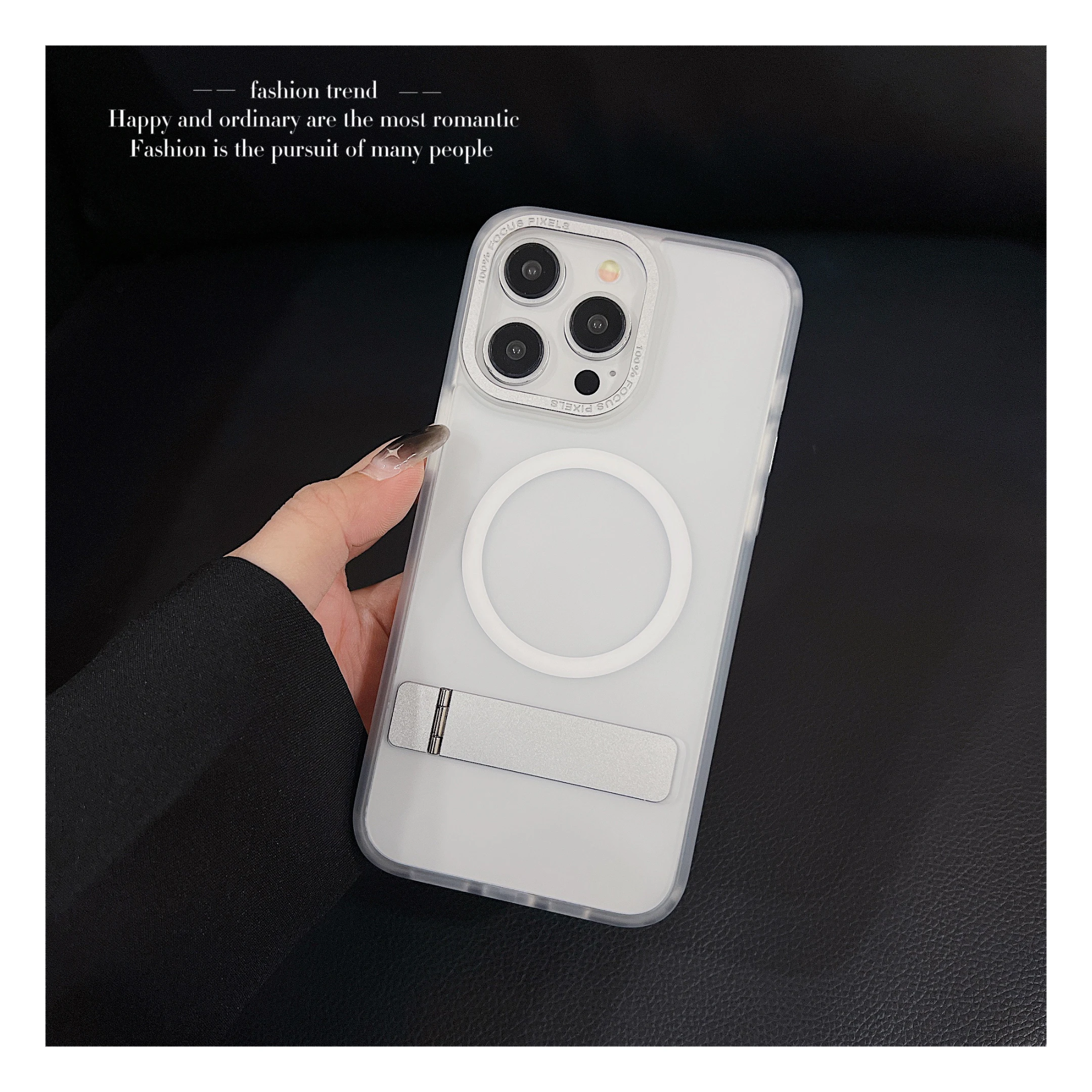 Revolutionary Magnetic Frosted Aluminium Alloy Stand Mag-Safe Phone Case for iPhone 13/14/15 Pro/Pro Max (5 Colours)