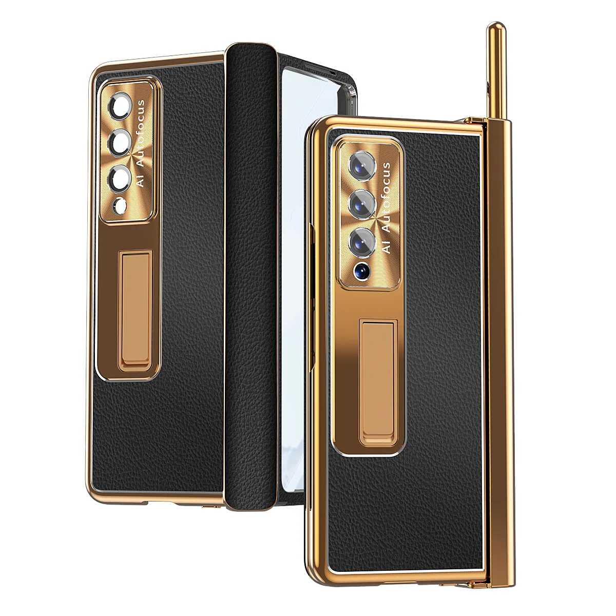 Anti-Scratch Aluminum Protective Case for Samsung Galaxy Z Fold3 Fold4 Fold5 Fold6 Fold 3 Fold 4 Fold 5 Fold 6 5G Glass Film S Pen Holder Phone Cover