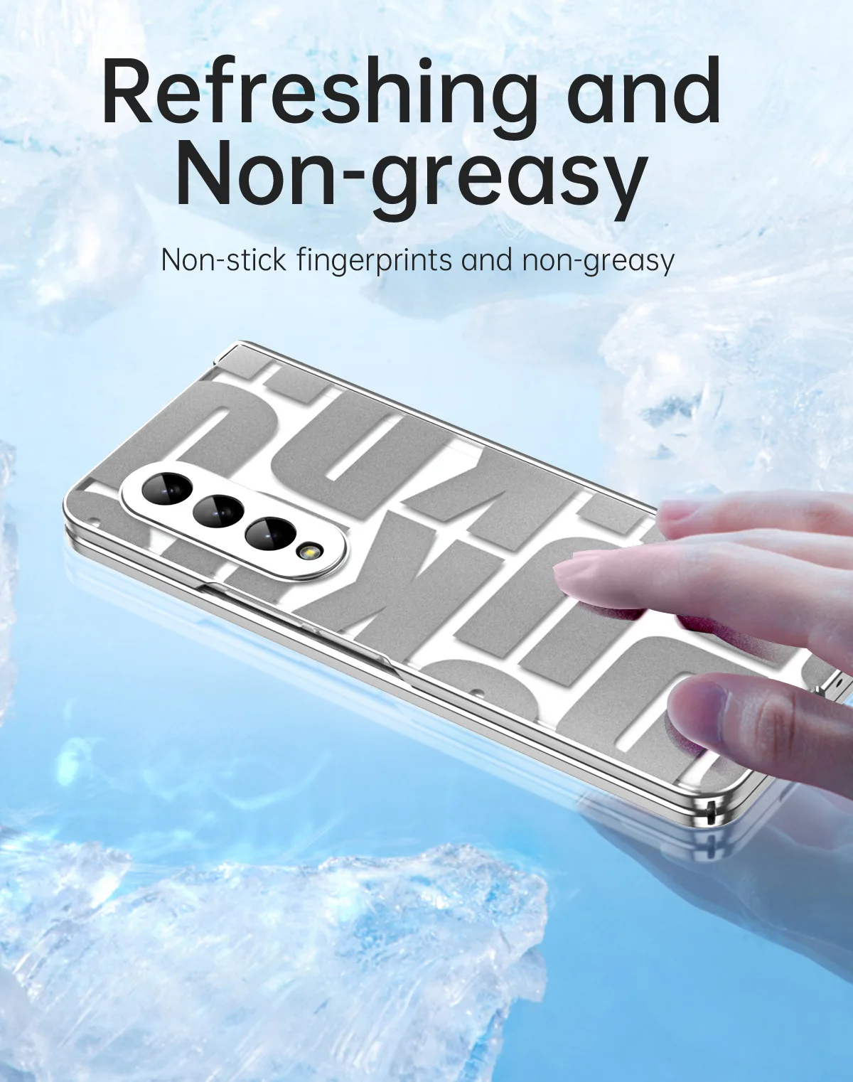 Tide Electroplate Transparent Full Cover with Glass Protective Phone Case for Samsung Galaxy Z Fold5 Fold4 Fold3 Fold2 Housings | Gaffar India