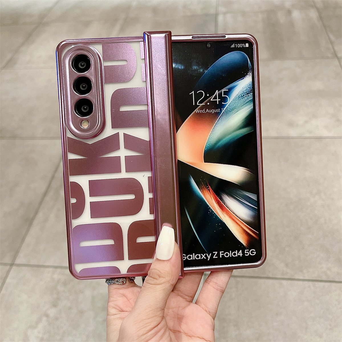 Tide Electroplate Transparent Full Cover with Glass Protective Phone Case for Samsung Galaxy Z Fold5 Fold4 Fold3 Fold2 Housings | Gaffar India