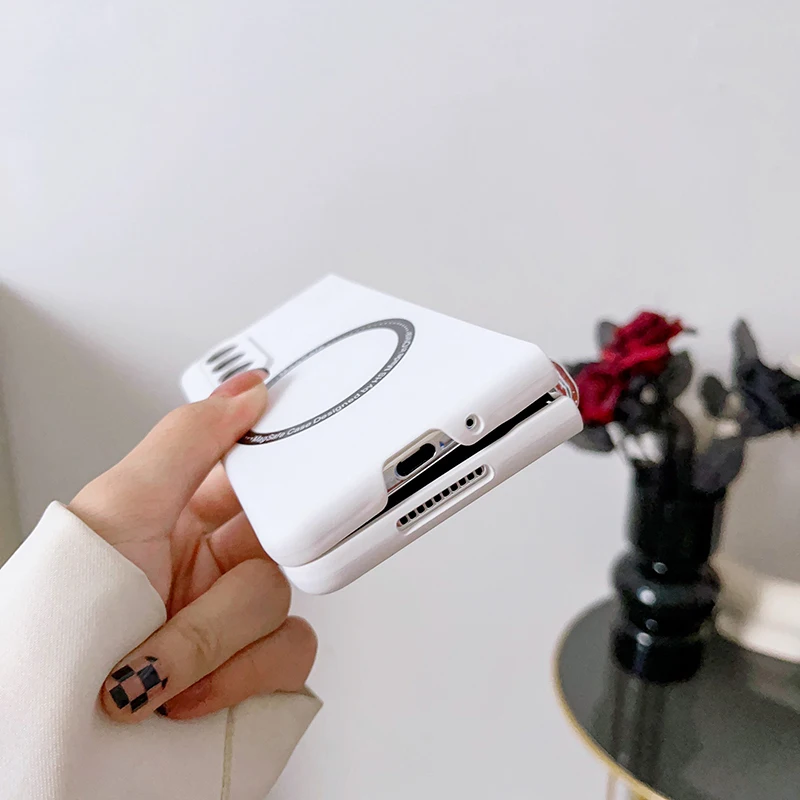 Macaron Skin Sensing Magnetic Suction Hard Mobile Phone Case Cover For Samsung Galaxy Z Fold 4 Fold 3 Fold4 Fold3