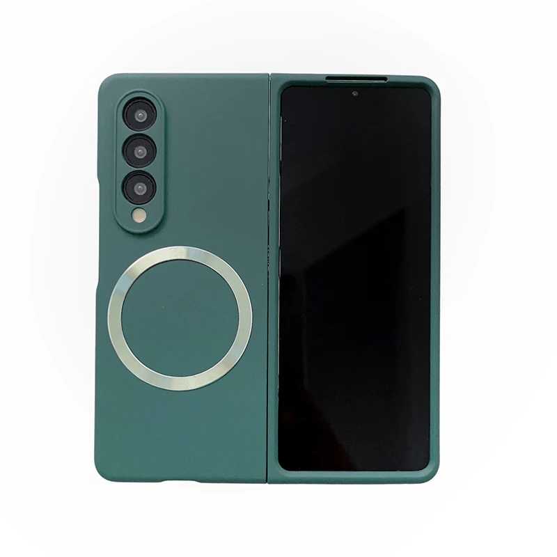 Macaron Skin Sensing Magnetic Suction Hard Mobile Phone Case Cover For Samsung Galaxy Z Fold 4 Fold 3 Fold4 Fold3