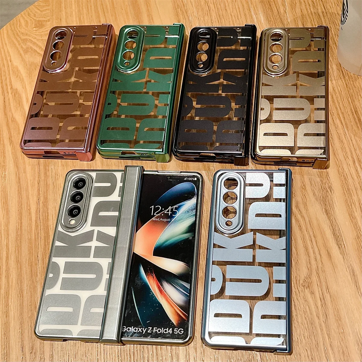 Tide Electroplate Transparent Full Cover with Glass Protective Phone Case for Samsung Galaxy Z Fold5 Fold4 Fold3 Fold2 Housings | Gaffar India