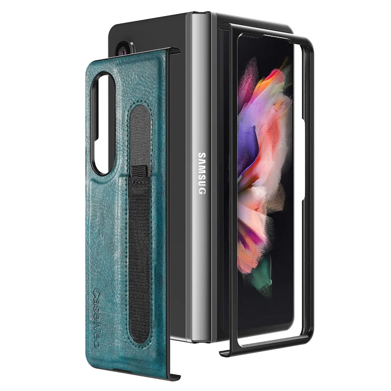 Flip Phone Case For Samsung Galaxy Z Fold 5 4 3 Fold Phone Cover Shockproof Anti-Drop Phone Cover With Pen Holder(Exclude Pen) | Gaffar India