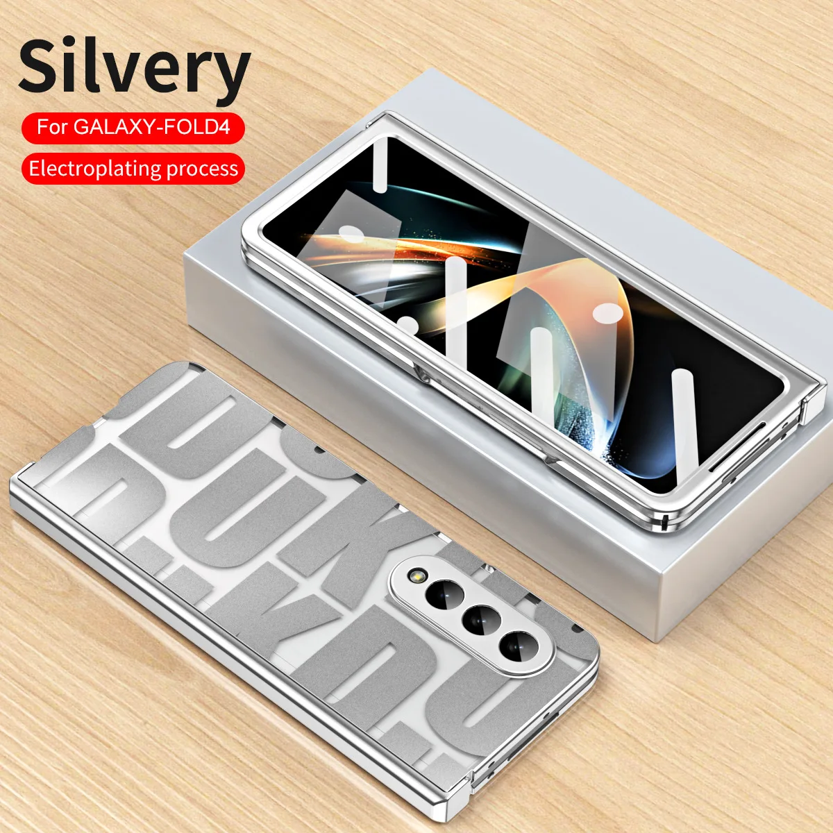 Tide Electroplate Transparent Full Cover with Glass Protective Phone Case for Samsung Galaxy Z Fold5 Fold4 Fold3 Fold2 Housings | Gaffar India