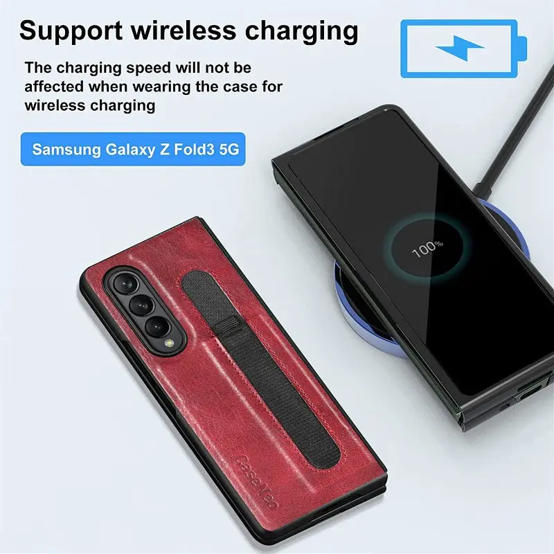 Flip Phone Case For Samsung Galaxy Z Fold 5 4 3 Fold Phone Cover Shockproof Anti-Drop Phone Cover With Pen Holder(Exclude Pen) | Gaffar India