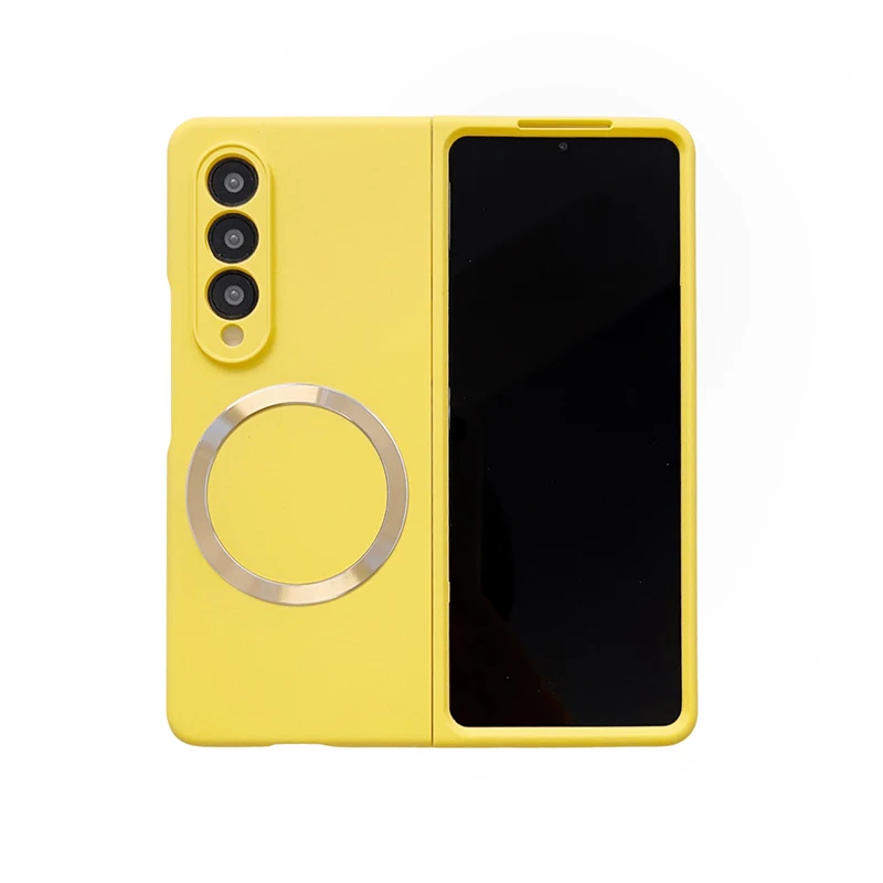 Macaron Skin Sensing Magnetic Suction Hard Mobile Phone Case Cover For Samsung Galaxy Z Fold 4 Fold 3 Fold4 Fold3