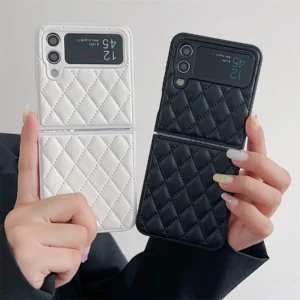 Korean Luxury Rhombus Diamond Phone Case for Samsung Galaxy Z Flip4 Flip3