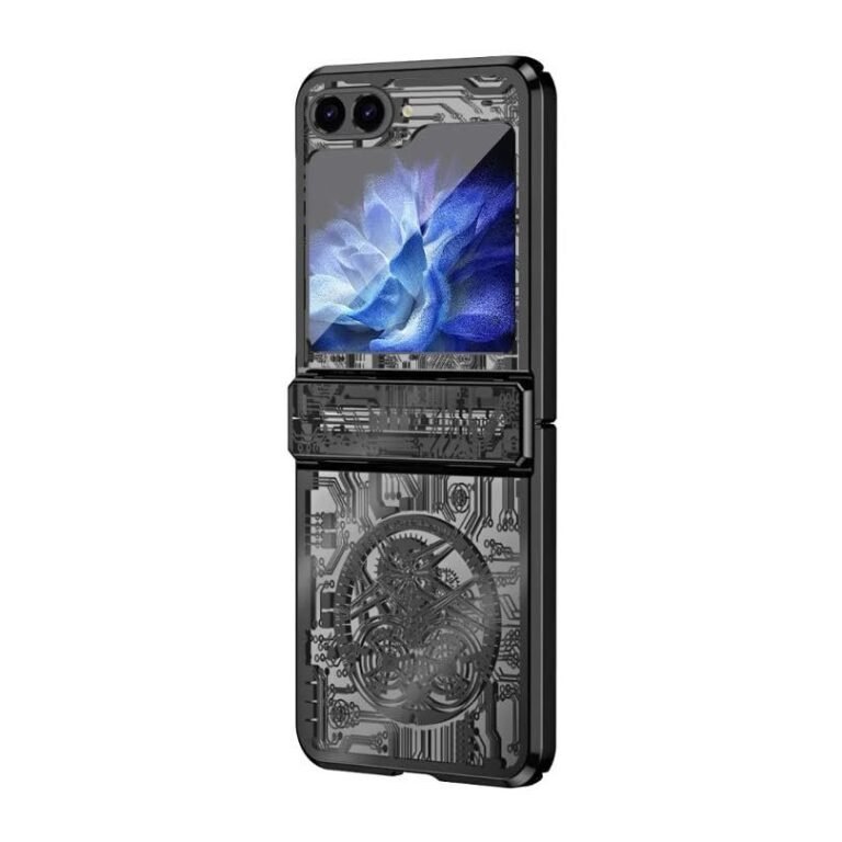 | Wholesale Price at Gaffar India Back Cover Case For Samsung Galaxy Z Flip4 Shockproof Protective Mechanical Integrated Electroplating Case For Men & Boys