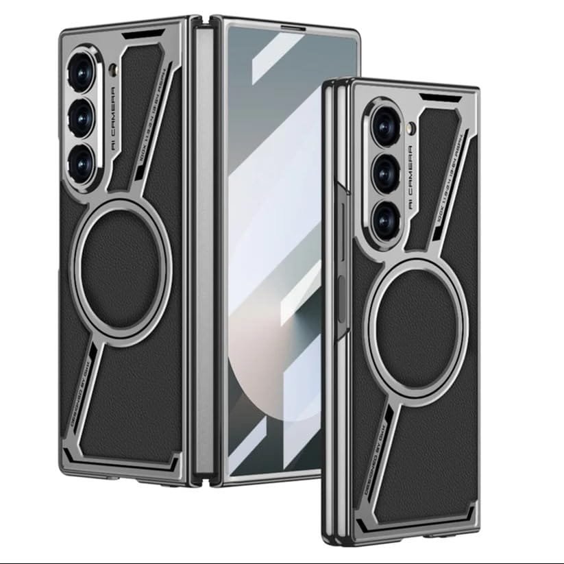 Back Cover Case For Samsung Galaxy Z Fold6 Shockproof Protective Fortress Elite Pro Metal Case For Men & Boys