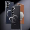 Back Cover Case For Samsung Galaxy Z Fold5 Shockproof Protective Infinity Luxe Leather Kickstand Case For Men & Boys