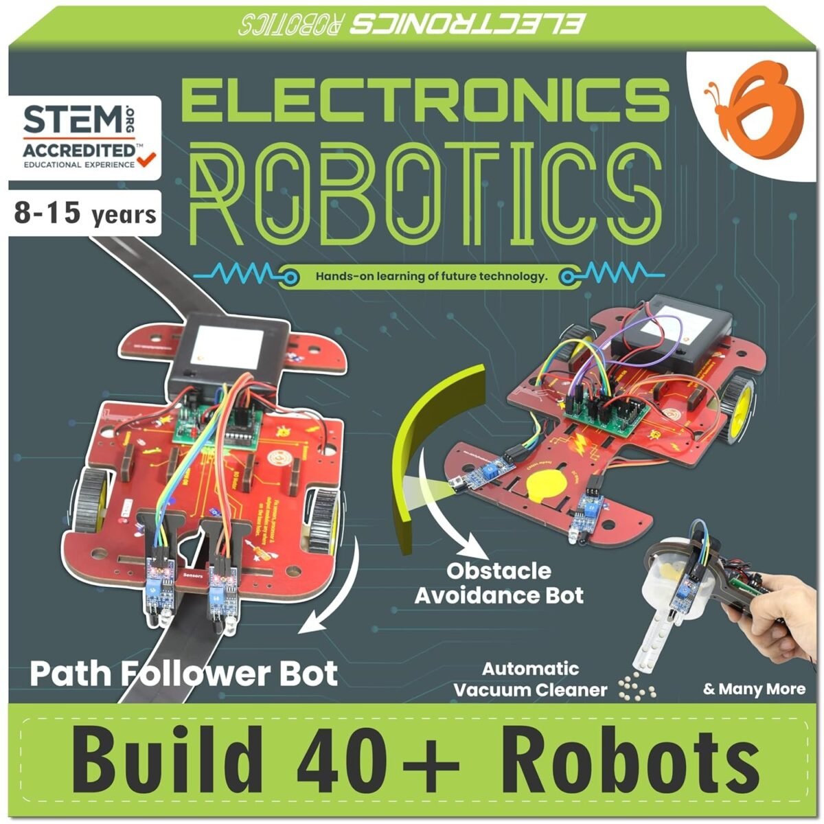Butterfly Edufields Jumbo 40In1 Stem Robotics Kit | Robot Toys For Kids Ages 8 9 10 11 12 Years Old Boys Girls | 100+ Parts, Electronics Sensor Modules |No Coding Required | Birthday Gift For Ages 8+ - Image 7