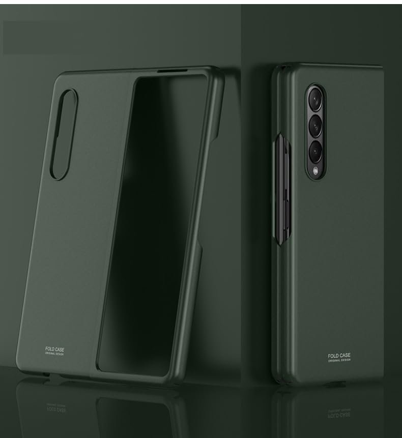 Case Creation Back Case For Galaxy Z Fold4 5G,Samsung Galaxy Z Fold 4 5G Matte Finish Back Case Cover Guard Color - Wine Green