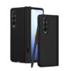 Case for Samsung Galaxy Z Fold 4, Hinge S Pen Holder Hard PC Cover with S Pen Replacement, Full Protection (Black)