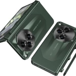 Compatible with OnePlus Open/OPPO Find N3 5G Case, Rugged Cover Shockproof Hard Full-Body Protective Phone Case with Screen Protector Case Pen Slot and Pen (Green)