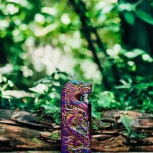 Creative Windproof Pocket Lighter, Relief Magic Dragon Dual Flame Lighter, Refillable Butane Lighter For Outdoor Indoor