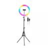Digitek® 14 Inch Multi-Color Led Ring Light With 5Ft Stand And Smartphone Mount, USB Support - Professional Lighting Solution For Photography, Video, Youtube And Content Creation