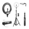 Digitek® 18 Inch Led Ring Light With 158Cm Stand - Ac/Dc Power, Color Temperature Control, Lighting Intensity Control - Photography, Video, Makeup, And Live Streaming - USB Powered