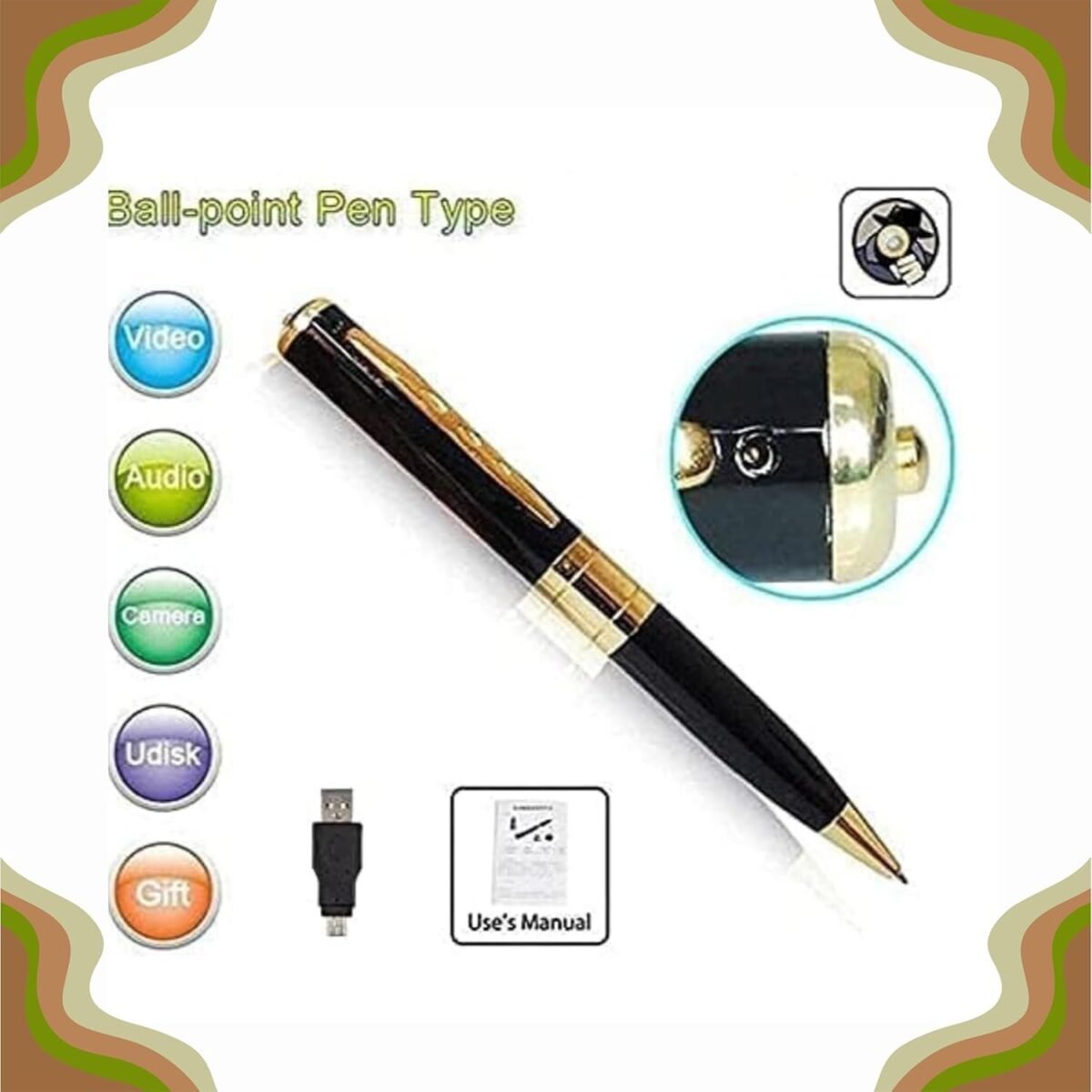 Drumstone ( 𝟏𝟔 𝐘𝐄𝐀𝐑 𝐖𝐀𝐑𝐑𝐀𝐍𝐓𝐘 Camera Pen: Hidden Hd Video Recorder – No Built-In Memory, Expandable Storage, Perfect For Meetings & Personal Use - Image 2