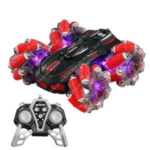 Eli & Chi 4 Wheel Drive Double Sided RC Stunt Toy Car: Drift Toy for Kids - Remote Control Racing, 360° Rotation, Rechargeable Battery